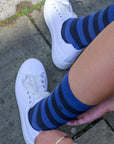 Charcoal Striped Bamboo Socks