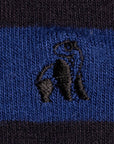 Charcoal Striped Bamboo Socks (Comfort Cuff)