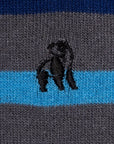 Grey Small Striped Bamboo Socks