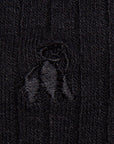 Jet Black Bamboo Socks (Comfort Cuff)