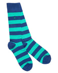 Lime Green Striped Bamboo Socks