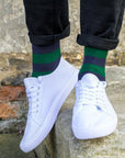 Racing Green Striped Bamboo Socks