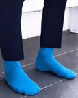 Sky Blue Bamboo Socks (Comfort Cuff)