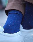 Spotted Orange Bamboo Socks (Comfort Cuff)