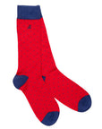 Spotted Red Bamboo Socks