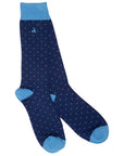 Spotted Sky Blue Bamboo Socks