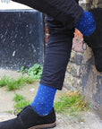 Spotted Sky Blue Bamboo Socks