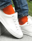 Tangerine Orange Bamboo Socks (Comfort Cuff)