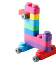 Soft Blocks Set With Wheels - 21 pcs