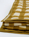Soft Cotton Mustard Grid Quilt