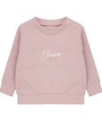Pink Sustainable Sweatshirt for Kids - Eco-Friendly, Soft Fleece, Certified Organic Cotton and Recycled Polyester by Flossie & George at brixbailey.com