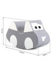 Soft Plush Grey Kids Ride On Car Toy