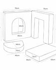 Soft Play Set for Toddlers, 4 Elements - Taupe