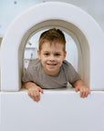 White Soft Play Tunnel for Imaginative Toddlers