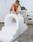 White Soft Play Tunnel for Imaginative Toddlers