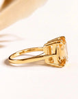 Gold or Silver Vintage Citrine Gemstone Ring - Isla