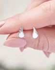 Angel Wing Silver Stud Earrings