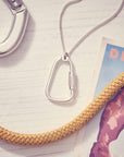 Climbing Carabiner Silver Necklace