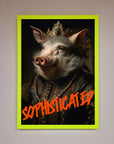Sophisticated Pig Framed Wall Art