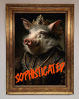 Sophisticated Pig Framed Wall Art