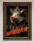 Sophisticated Pig Framed Wall Art