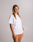 Unisex White Heavy Cotton T Shirt