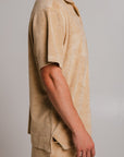 Unisex Panda Terry Shirt in Light Brown