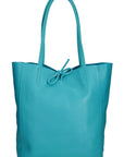 Jade Pebbled Leather Tote Shopper