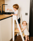 Versatile Space Saving Kitchen Step Stool for Children