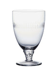 Crystal Bistro Glasses with Spears Design