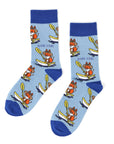 Save the Sport Fox Bamboo Socks in Blue
