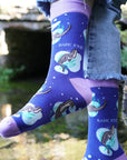 Save the Sport Otters Bamboo Socks in Purple