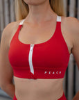Cute Cranberry Red Sports Bra