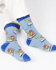 Save the Sport Fox Bamboo Socks in Blue