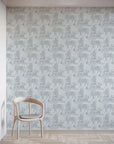 Spot Tropical Wallpaper with Leopards and Leaves