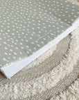 Anti-Roll Wedge Changing Mat - Sage Green Spotty Print