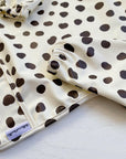 Long Sleeved Baby Bib - Spotty print