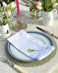 Embroidered Linen Napkins - Garden Veg