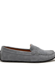 Women's Tyre Sole Penny Loafers, slate grey suede