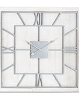 Large Whitewashed Square Wall Clock