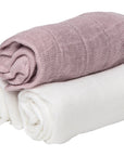 Bamboo Muslin Squares Pink White