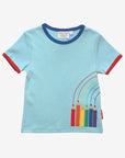 Fun and Stylish Organic Kids T-Shirt with Pencil Applique, Soft GOTS-Certified Cotton, Vibrant Colors, Easy Snap Buttons by Toby Tiger at brixbailey.com