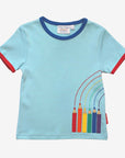 Funny Kids Organic T-Shirt with Pencil Applique, Soft GOTS-Certified Cotton, Stylish Eco-Friendly Design by Toby Tiger at brixbailey.com