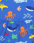 Stylish Summer Dress for Kids with Ocean Theme, Sustainable GOTS Certified Organic Cotton by Toby Tiger by Toby Tiger at brixbailey.com