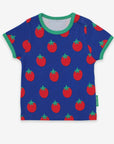 Premium baby t-shirt with tomato print, soft organic cotton, snap buttons, stylish Toby Tiger design, best-selling kids clothing by Toby Tiger at brixbailey.com
