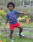 Luxury baby short sleeve t-shirt with tomato print, premium organic cotton, stylish Toby Tiger design, soft GOTS certified fabric by Toby Tiger at brixbailey.com