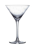 A Pair of Crystal Martini Glasses with Stars Design