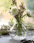 A Small Crystal Vase with Stars Design