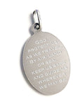 Sterling Silver Saint Christopher Oval Pendant – Engraved Travel Safety Necklace