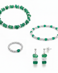 Green Agate Gemstone Jewellery Set